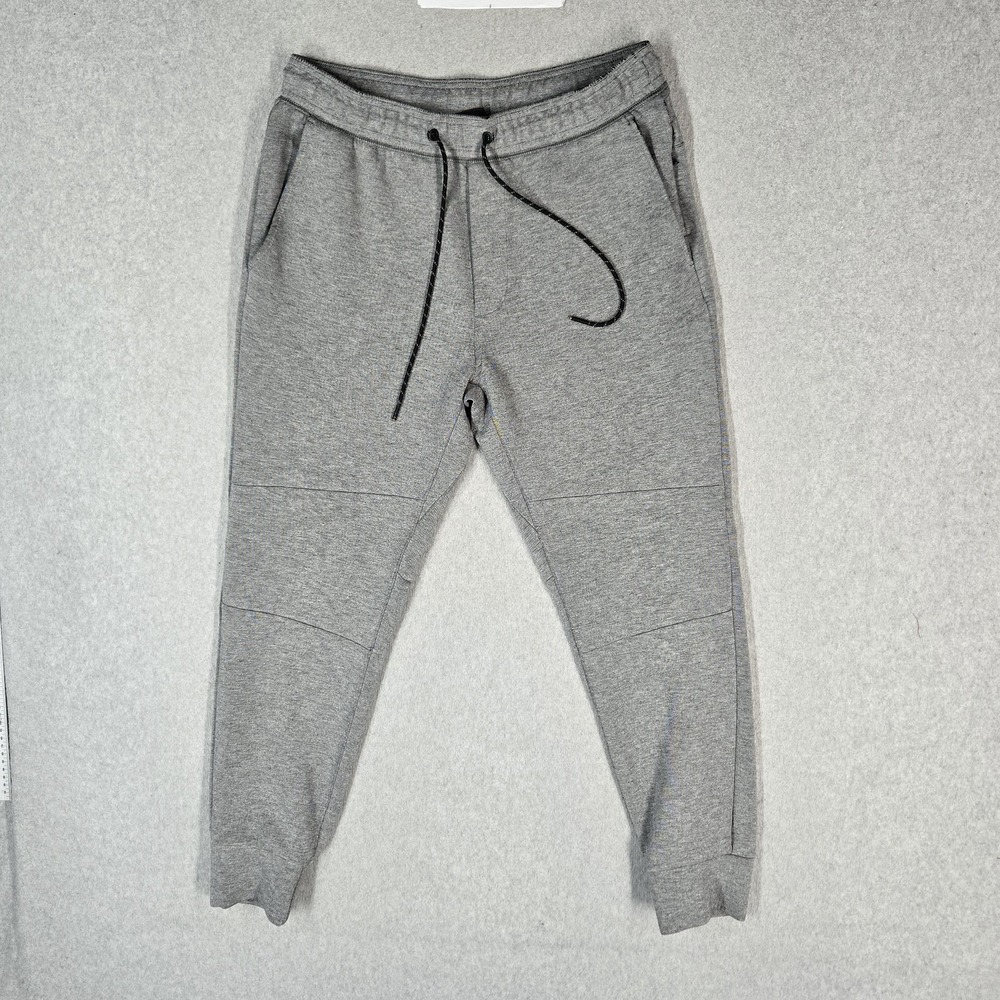 American Eagle Men Activewear Pants M Gray Sweatpants Zipper 26" Inseam READ